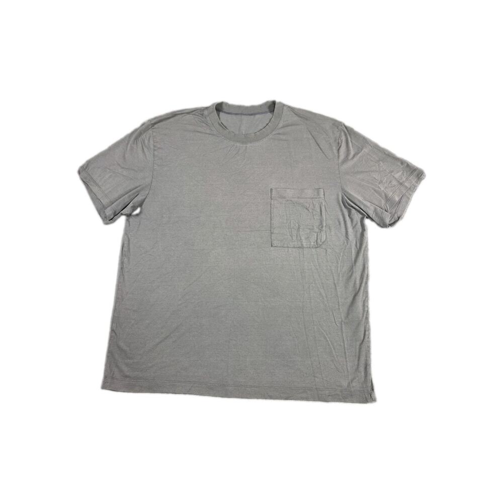 Lululemon Men's Athletic Pocket T-Shirt Sz L-XL Dark Gray Charcoal Short Sleeve
